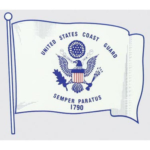 US Coast Guard Flag Decal US Coast Guard Flag Decal