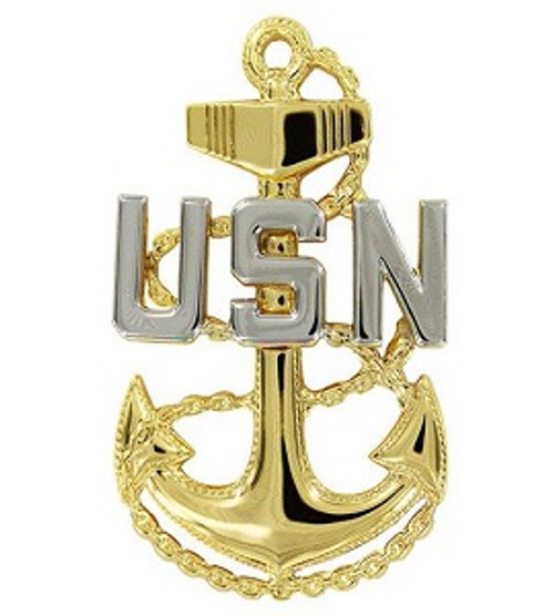 Navy Cap Device: E7 Chief Petty Officer Navy Cap Device: E7 Chief Petty Officer