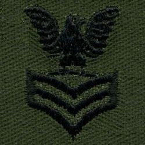 Navy Embroidered Collar Device: E6 - embroidered Navy Embroidered Collar Device: E6 - embroidered