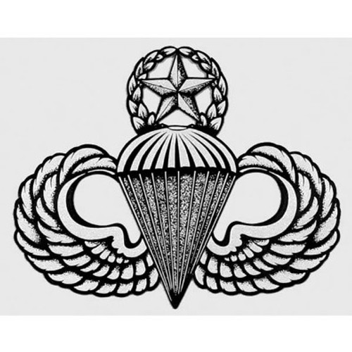 Master Jump Wings Decal 4" x 3 1/4"