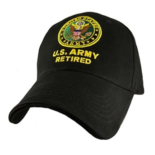 US Army Retired Baseball Cap w Army Logo US Army Retired Baseball Cap w Army Logo