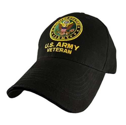 US Army Veteran Hat w Army Seal Logo