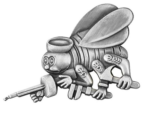 US Navy Seabees Cutout Lapel Hat Pin US Navy Seabees Cutout Lapel Hat Pin