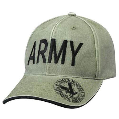 Vintage Olive Deluxe US Army Low Profile Insignia Cap Vintage Olive Deluxe US Army Low Profile Insignia Cap