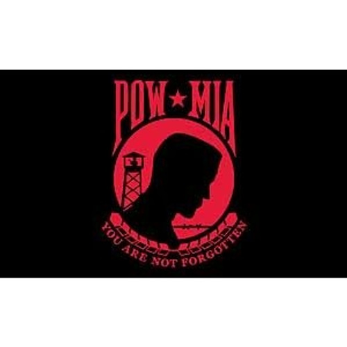 POW MIA Flag Red and Black POW MIA Flag Red and Black