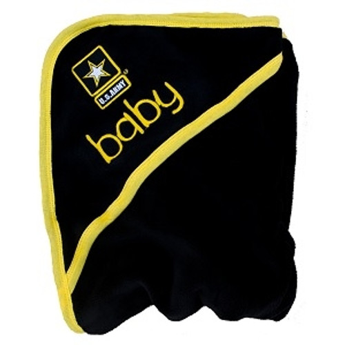 US Army Baby Blanket w/ Embroidered Logo - Black US Army Baby Blanket w/ Embroidered Logo - Black