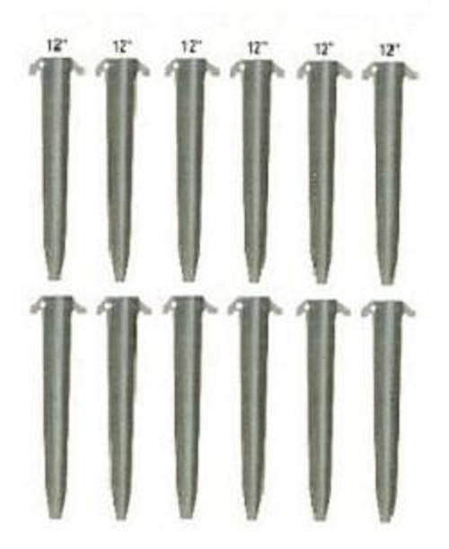 12 Pack USGI 12in Military Surplus Tent Stakes 12 Pack USGI 12in Military Surplus Tent Stakes