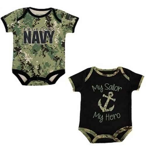 Navy Type III 2pk Sailor Onesies Navy Type III 2pk Sailor Onesies