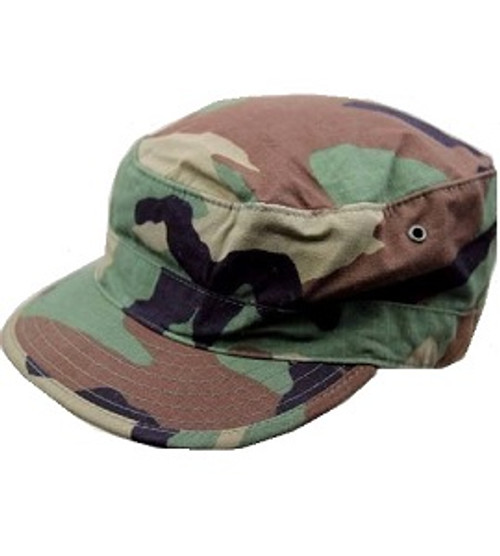 US GI Military Issue Hot Weather Woodland Camo BDU Patrol Cap US GI Military Issue Hot Weather Woodland Camo BDU Patrol Cap