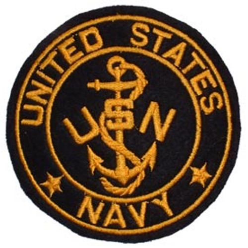 USN Logo Patch - Gold & Black USN Logo Patch - Gold & Black