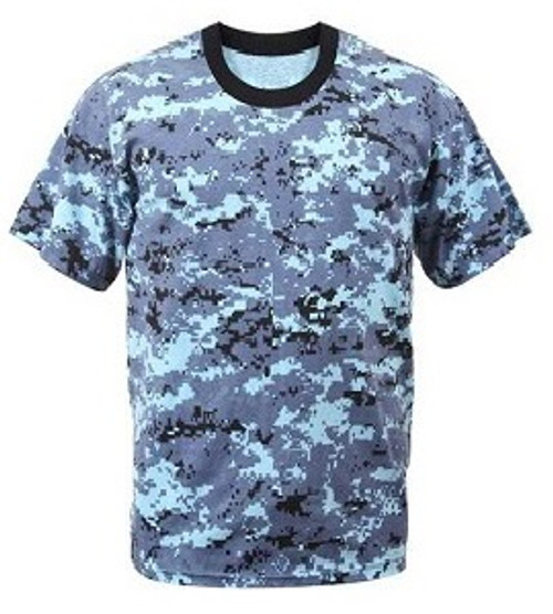 Kids Sky Blue Digital Camo T-Shirt
