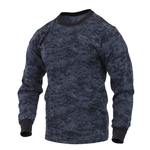 Midnight Digital Camo Long Sleeve T Shirt