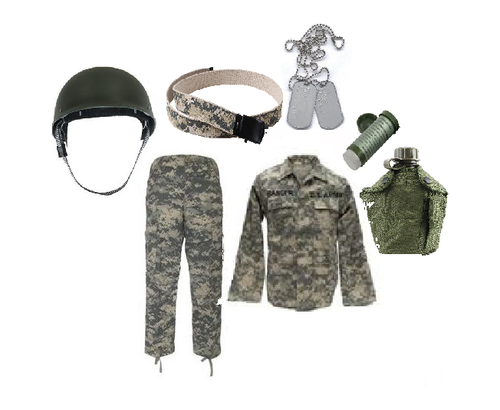 Kids Army Digital Ranger Costume With Helmet