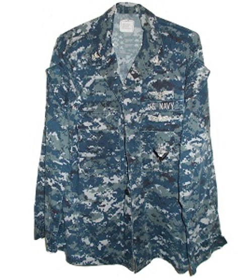 US Navy Issue NWU Blue Digital Camo Shirt US Navy Issue NWU Blue Digital Camo Shirt