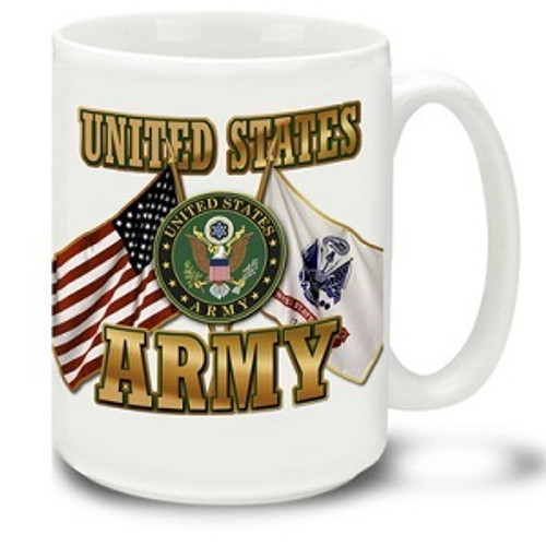 United States Army Cross Flags 15 oz. Mug