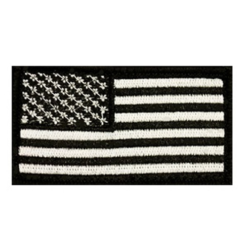 Kids Black and White American Flag Patch 