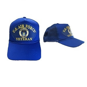 US Air Force Veteran Military Patch Mesh Cap