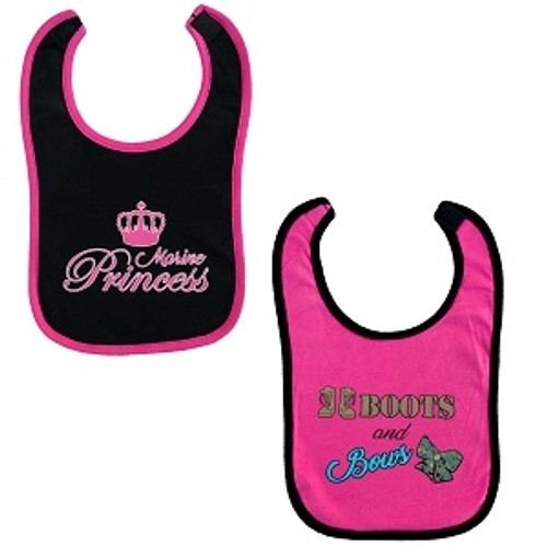2pc Marine Girl Baby Bibs 2pc Marine Girl Baby Bibs