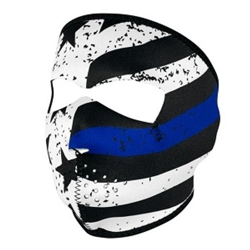 Thin Blue Line Neoprene Full Face Mask Thin Blue Line Neoprene Full Face Mask