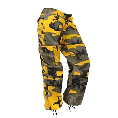 Womens Stinger Yellow Camo Fatigue Pants