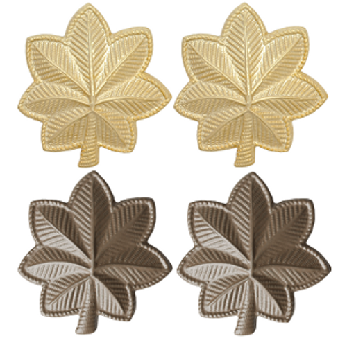 US Army Major Collar Brass Insignia Pins Oak Leaves US Army Major Collar Brass Insignia Pins Oak Leaves