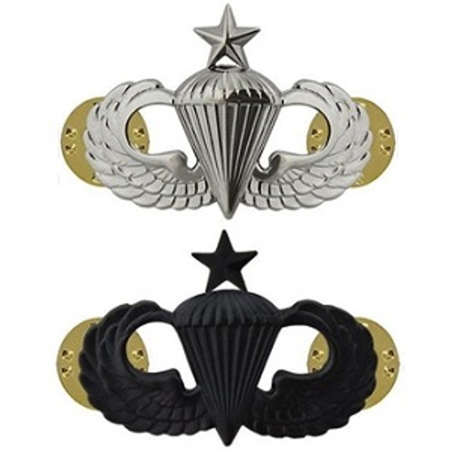 Army Senior Parachutist Badge - Silver or Black Army Senior Parachutist Badge - Silver or Black