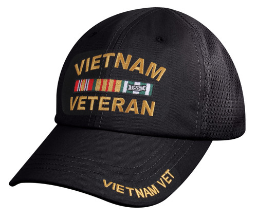 Vietnam Veteran Tactical Mesh Back Cap W/ Service Ribbons
