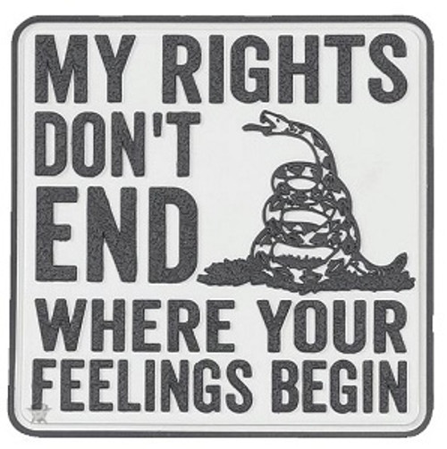 My Rights Don't End PVC Morale Patch My Rights Don't End PVC Morale Patch
