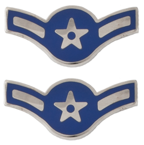 Air Force E-2 Airman Metal Chevron Rank Insignia Air Force E-2 Airman Metal Chevron Rank Insignia