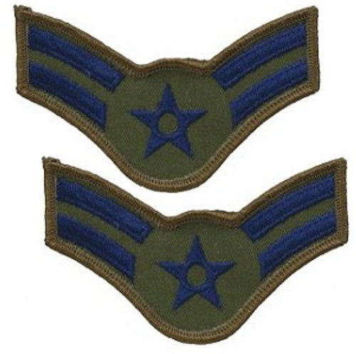 Air Force Chevron Subdued (Pair) Airman First Class