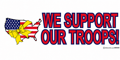 We Support Our Troops Bumper Sticker