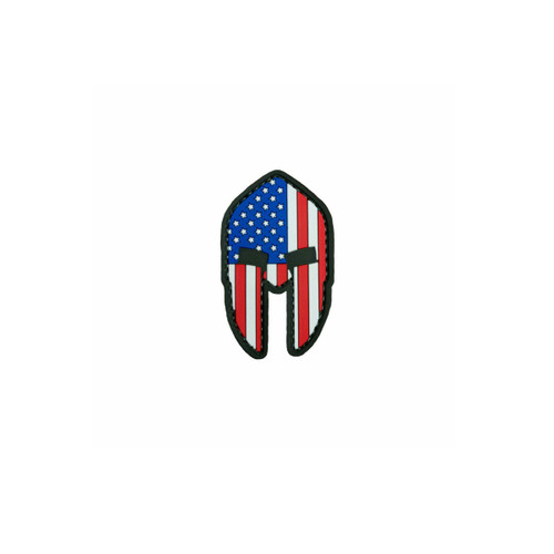 SPARTAN HELMET AMERICAN FLAG PVC PATCH SPARTAN HELMET AMERICAN FLAG PVC PATCH