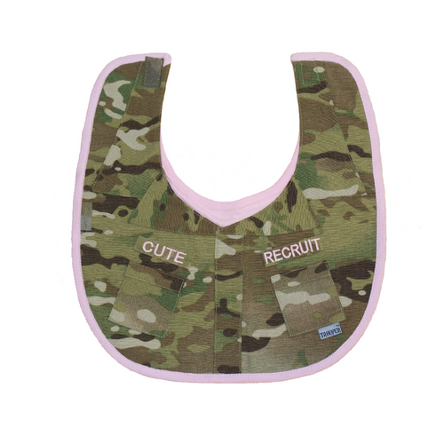 Girls Cute Recruit Baby Bib Girls Cute Recruit Baby Bib