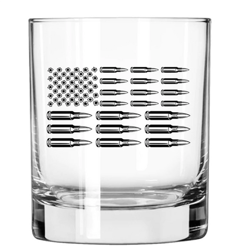 Bullet Flag Whiskey Glass Bullet Flag Whiskey Glass