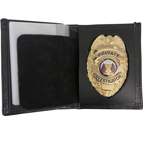 Compact Bi-Fold ID Case With Recessed Badge Cutout - 0002