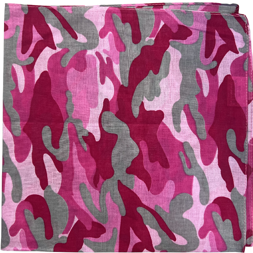 Hot Pink Camo Bandana