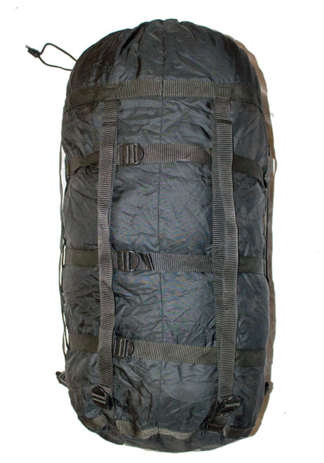 Used Military Black Compression Sleeping Bag Stuff Sack Used Military Black Compression Sleeping Bag Stuff Sack