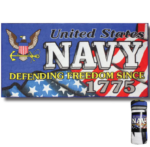 USA Waving Flag Navy Towel USA Waving Flag Navy Towel