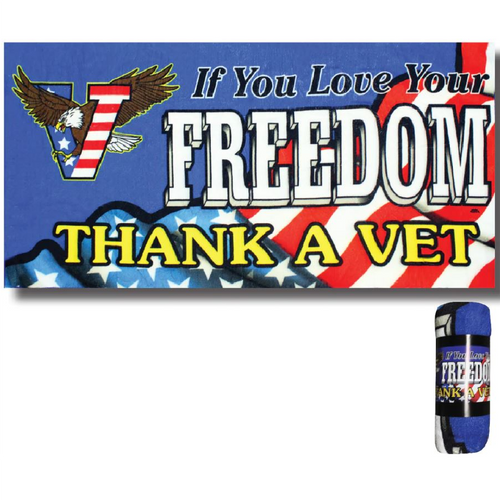 USA Waving Flag Thank A Vet Towel USA Waving Flag Thank A Vet Towel