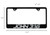 Measurements for Black License plate frame with John 3:16 in Chrome Letter