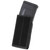 Black QD M4/AR magazine pouch with elastic retention, removable flap covers, and hook backing for modular tactical gear setups.