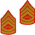 Marine Corps Gunnery Sergeant Chevrons Gold and Red
