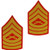 Marine Corps Master Sergeant Chevrons Red and Khaki