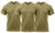 New Army Regulation Coyote Tan T-Shirt 3-Pack
