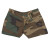 Camo Shorts, 2 Rear Button Down Pockets, Zipper Fly - Ladies Shorts