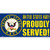 United States Navy Proudly Served Sticker