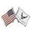 American Flag and Air Force New Logo Flag Pin