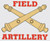 Field Artillery Crossed Cannons Decal