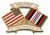 USA / Afghanistan Veteran Crossed Flag Lapel Pin