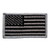 Kids Silver and Black American Flag Patch 